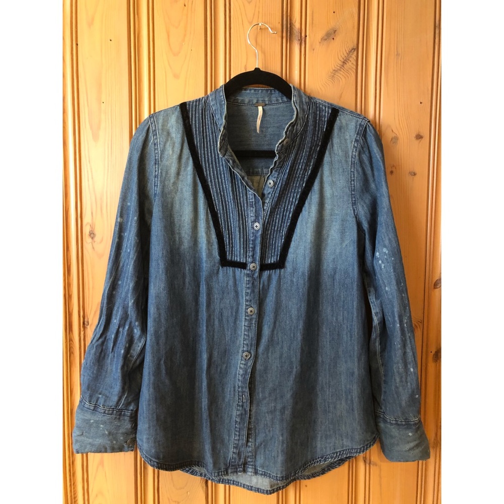 FP denim chambray button down